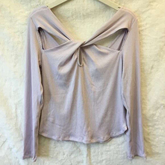 Anthropologie Tops - Anthropologie Lilac Twist Cut-Out Top